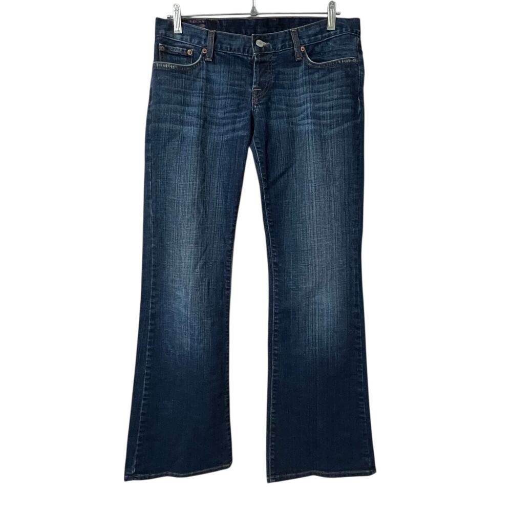 Lucky Brand Bootcut Jeans Womens 10 30 Embroidered Pockets Low Rise Made in USA